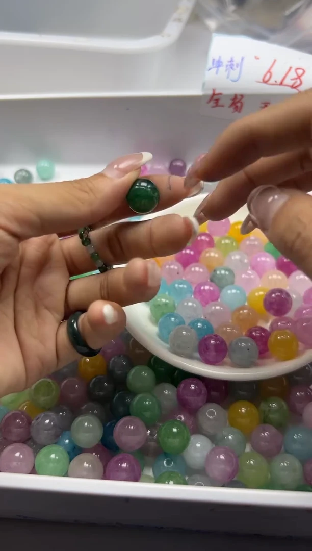 未镶嵌颈饰碧玺w2524彩虹碧玺12mm*10颗