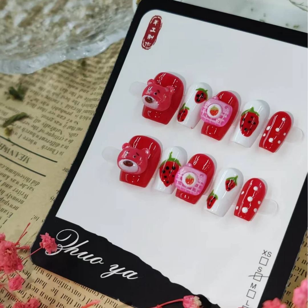 【全疆包邮054】高级纯欲纯手工穿戴甲ins风穿戴式可爱时尚心动