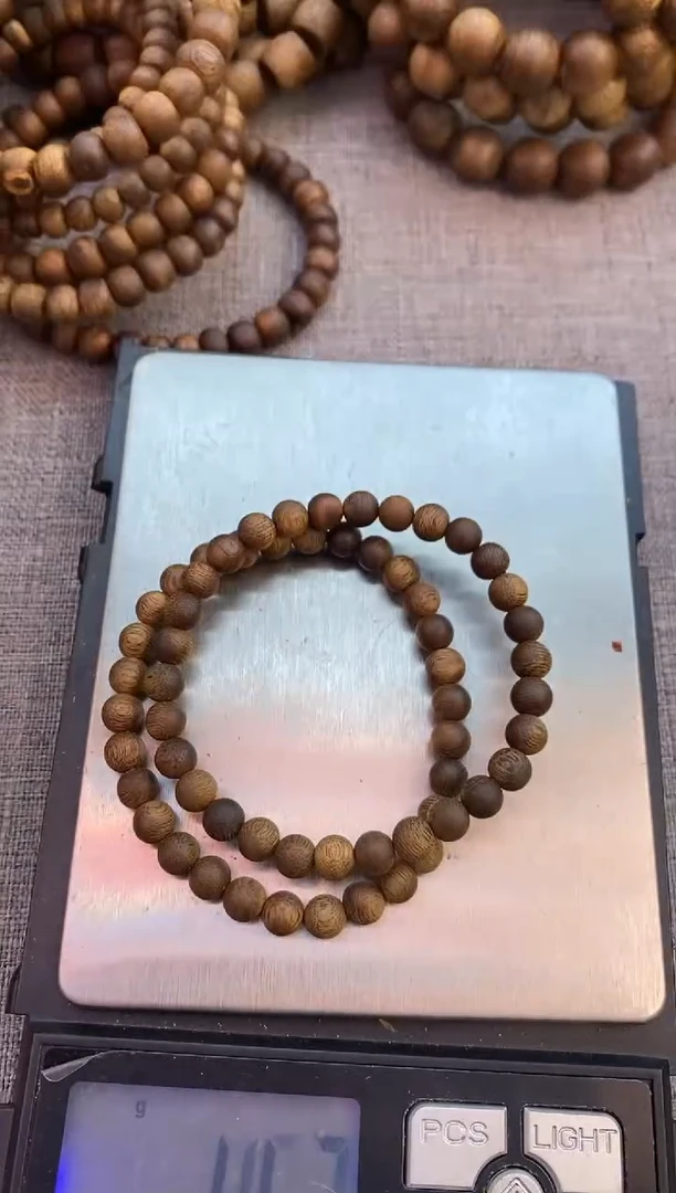 【闪购商品】沉香手串06圆珠单圈棋楠手串多样性发二