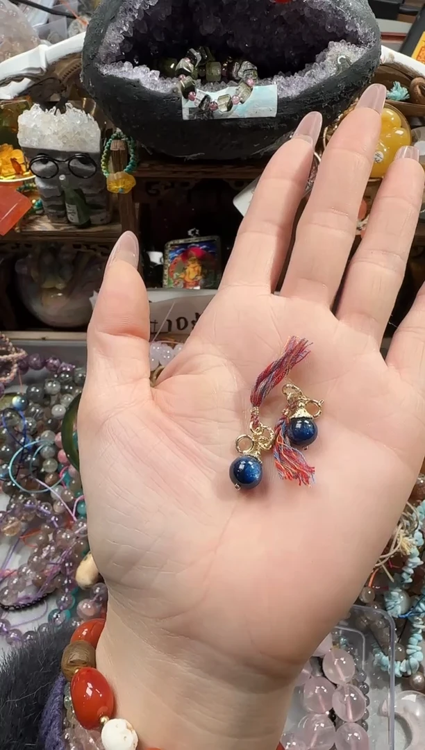 未镶嵌石英质玉珠宝半成品蓝晶石一单2个