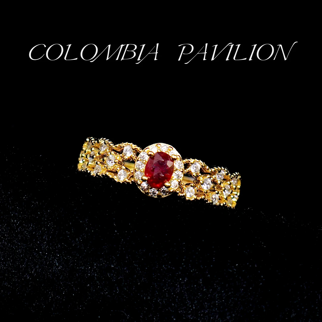 4131-S925银-天然红宝石戒指-经典戴妃款