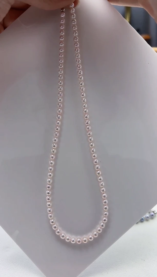 未镶嵌海水珍珠项链海水akoya 项链 4.5-5 ZG02