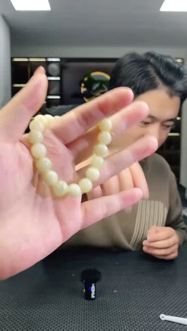 颈饰未镶嵌和田玉圆珠卡10手串清货2