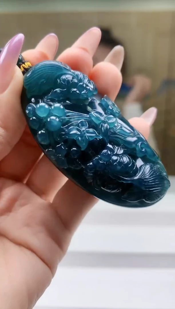 【闪购商品】定制翡翠未镶嵌5156ty-毛货挂件35