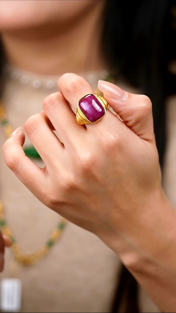 未镶嵌戒指红宝石戒指41