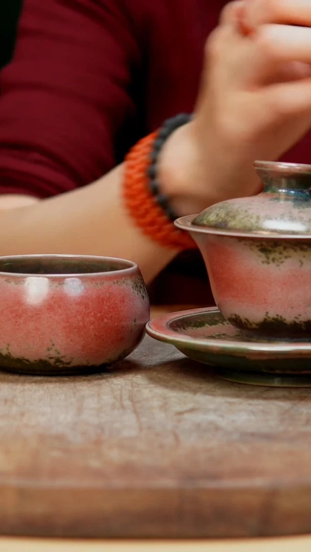钧瓷作品—郑郑—三才+杯—183