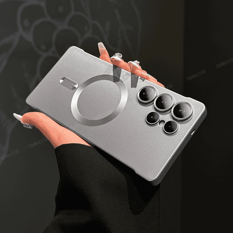 【适用三星Galaxy S25ultra】无边框磨砂裸机手感S23/S24磁吸手机壳