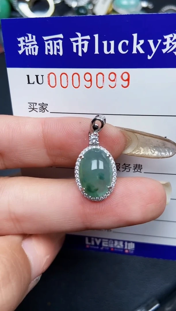【闪购商品】翡翠颈饰银S925镶嵌9099