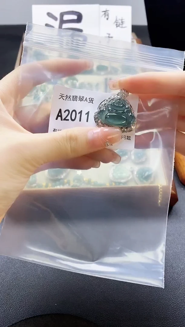 翡翠未镶嵌吊坠(赠链)天然翡翠A货