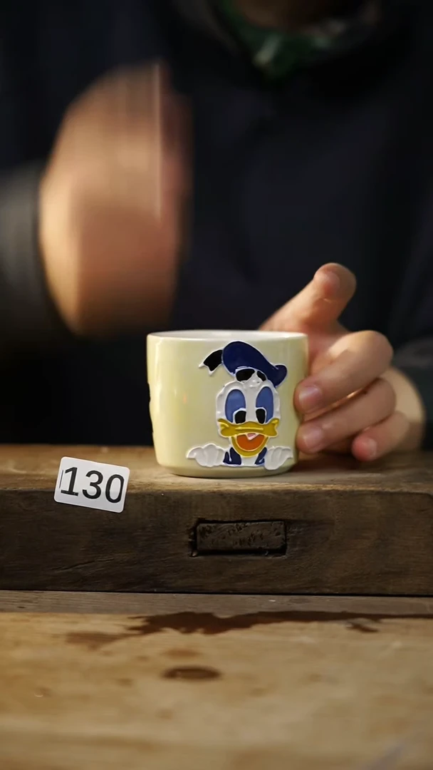 瓷片设计师手作！！！落单设计师系列！！！！手握杯