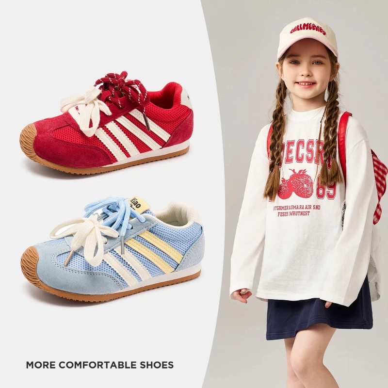 ABC 儿童运动鞋2025春秋款轻便防滑单网阿甘鞋男童透气休闲德训鞋