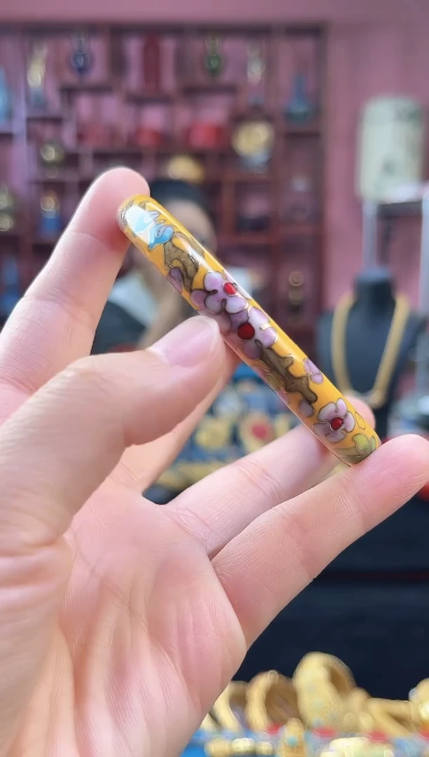 非遗 景泰蓝手镯 黄色60