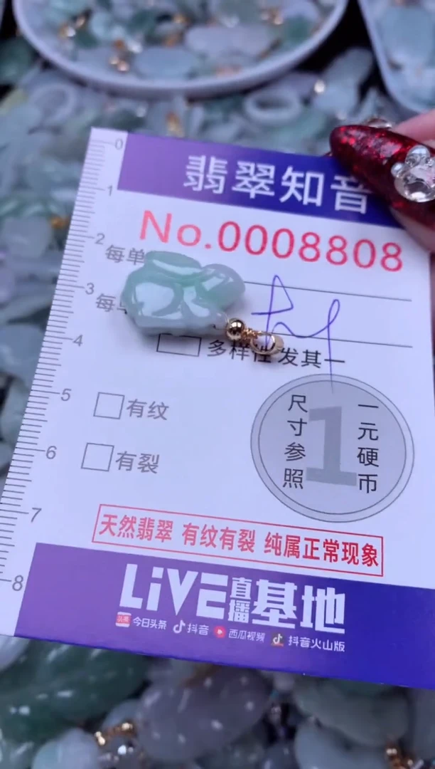 吊坠(不含链)未镶嵌翡翠8808