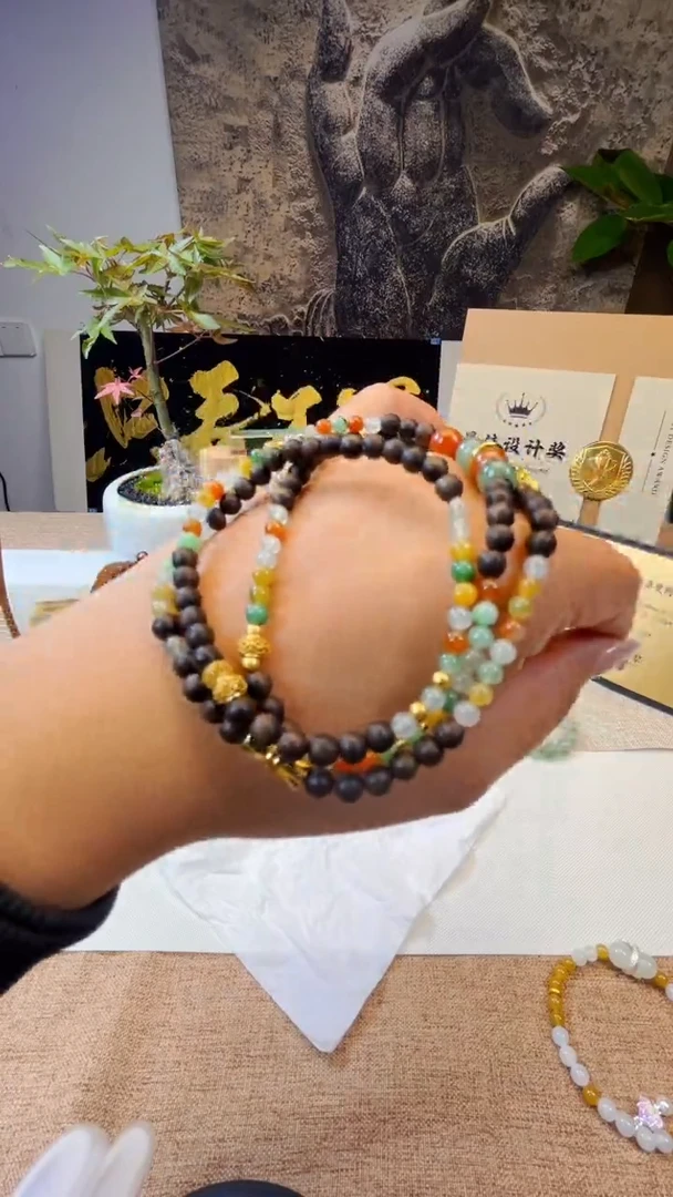 未镶嵌手链翡翠定制珠串