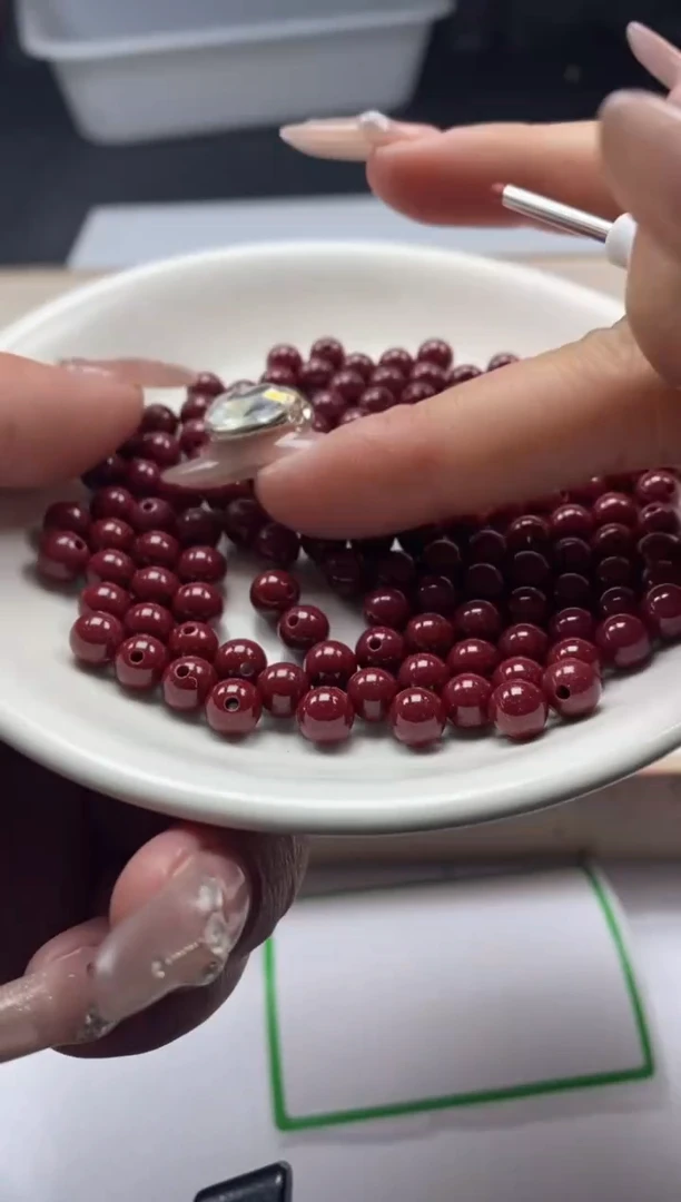 【闪购商品】玛瑙/玉髓颈饰未镶嵌x1418紫*金砂6mm*30颗