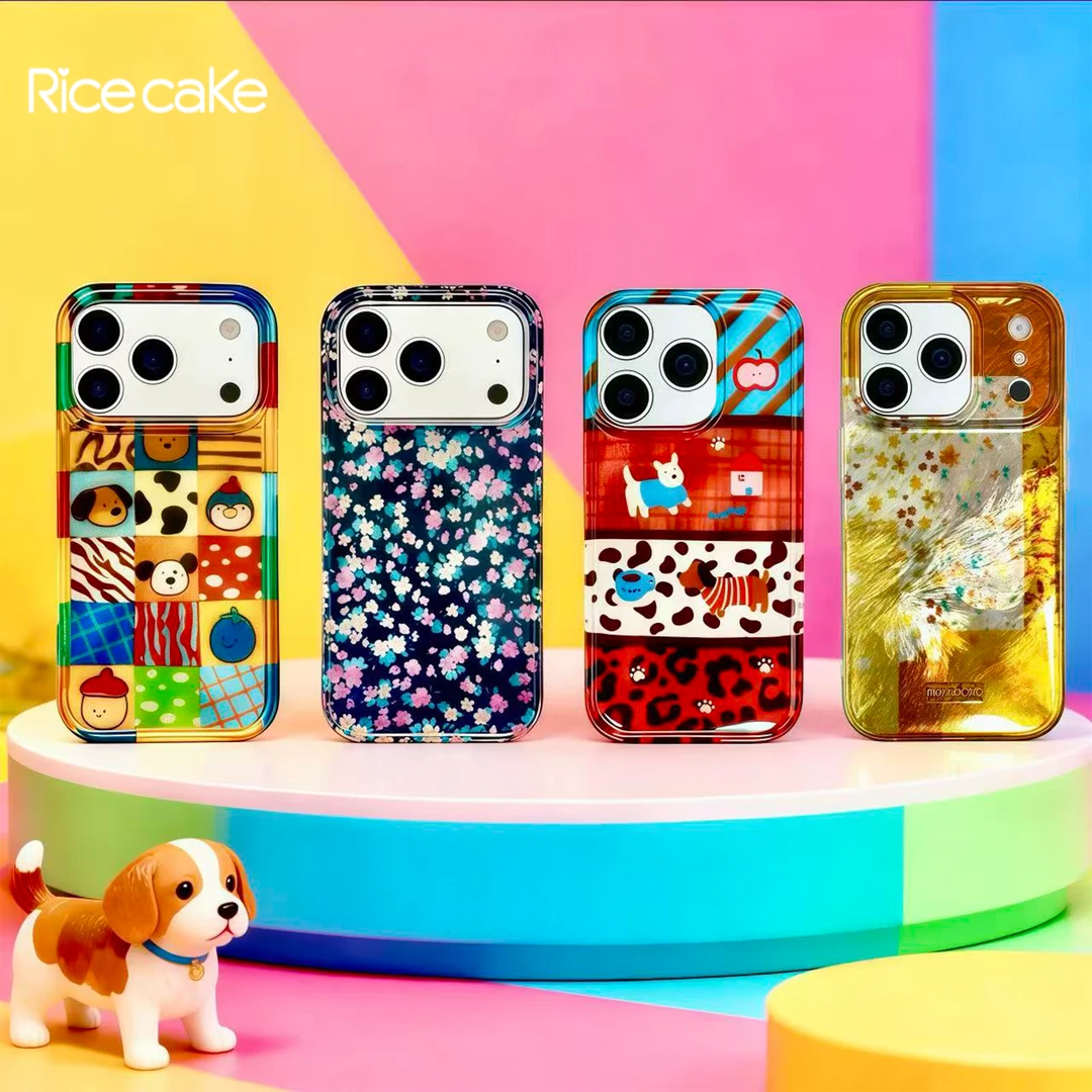 秋冬系列美式复古小狗碎花适用苹果17promax/16/15防摔手机壳新款