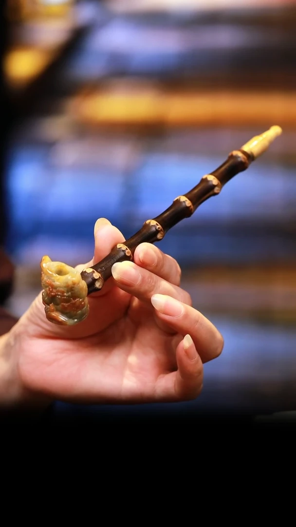 未镶嵌摆件翡翠烟杆