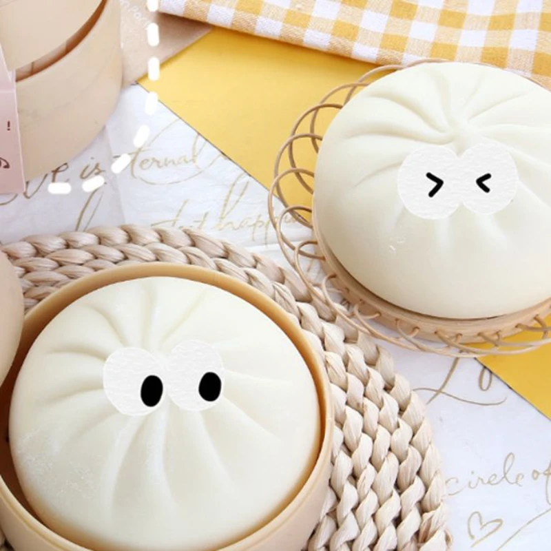 仿真解压叉烧包子减压玩具手捏捏乐假食物模型慢回弹发泄神器