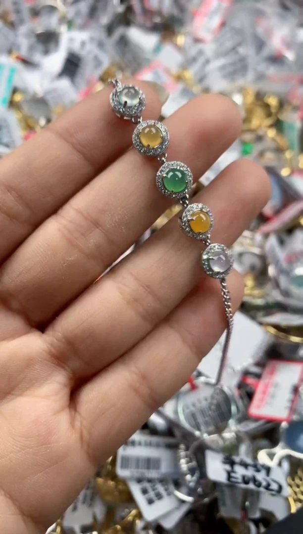 银S925镶嵌戒指翡翠5555----4