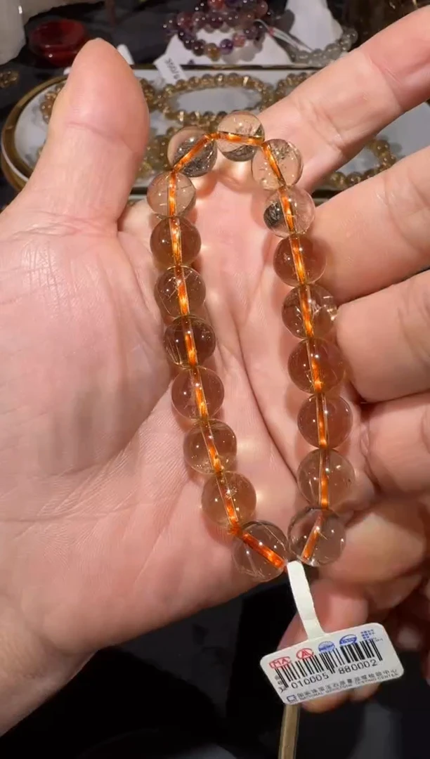 未镶嵌手串发晶SJ-093金发晶