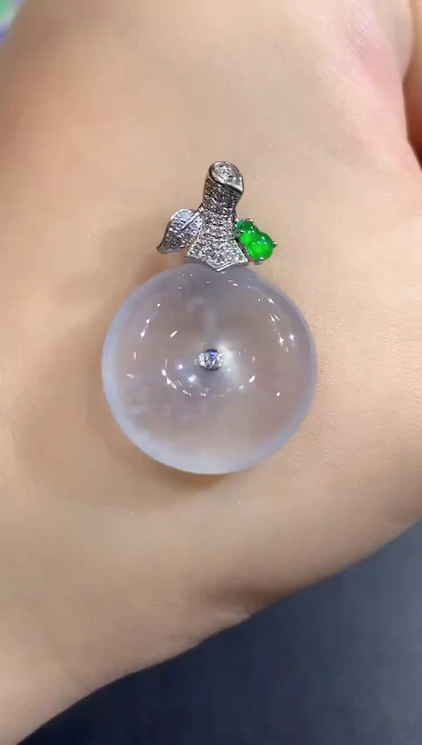 颈饰18K金镶嵌翡翠154-吊坠