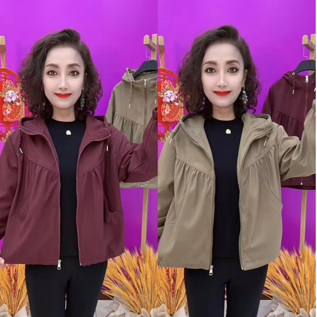 XU好运来2550时尚女士带帽外套两色