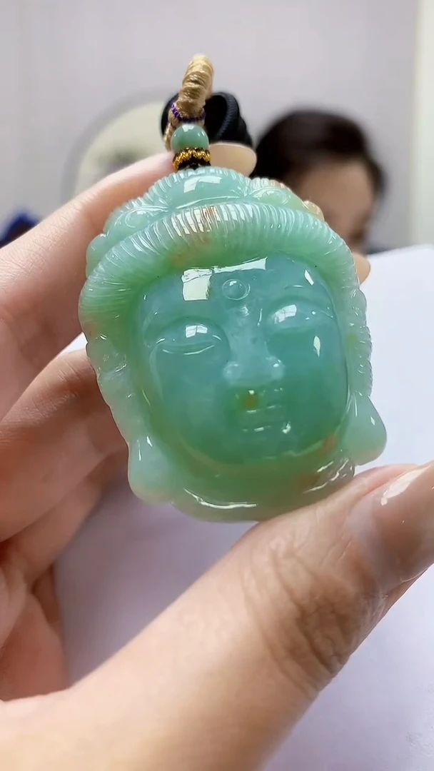 未镶嵌定制翡翠5160MM-毛货挂件81