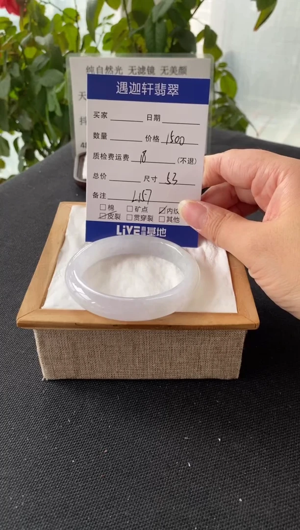 未镶嵌手镯翡翠53圈口 L157编码