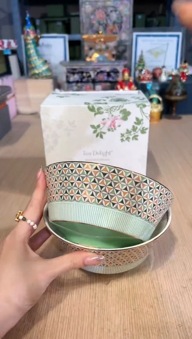 【闪购商品】杯186歌剧院面碗套二（绿）