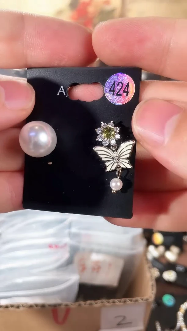 合金925银锆石豆424