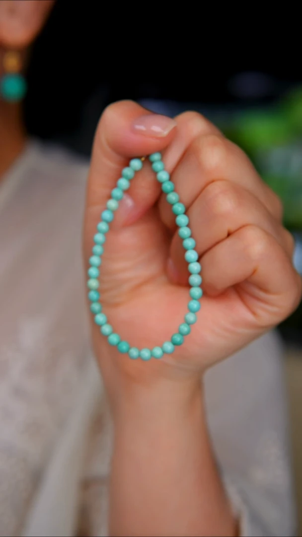 银S925镀金镶嵌绿松石手链多样性发货