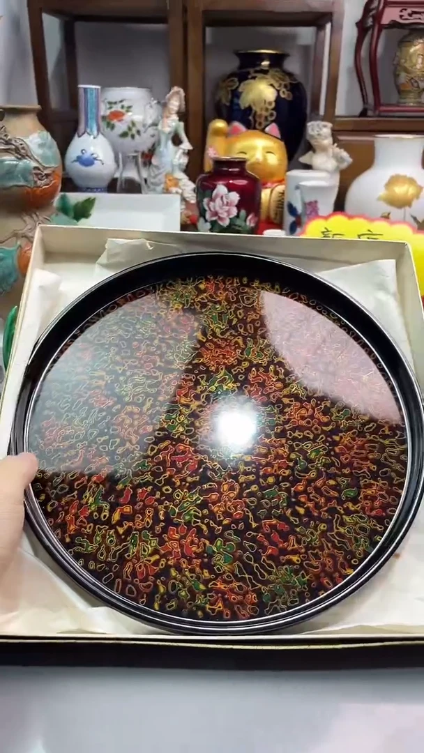 瓷片菠萝漆干泡台