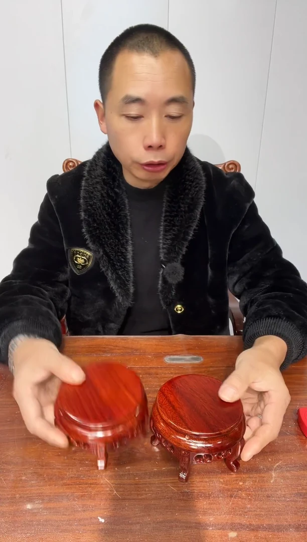 木买一送一香炉底座红11*12*7