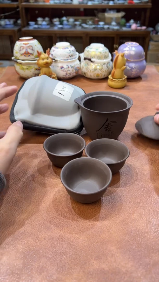 真的很便宜会开片的旅行茶具