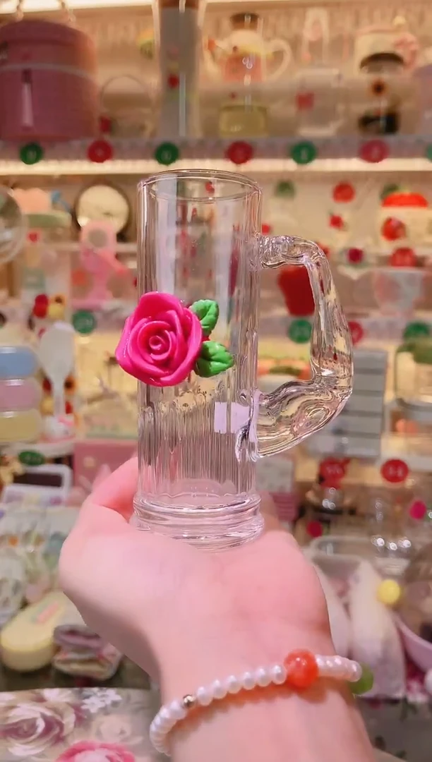 玫瑰花口杯——手工制作品质好！