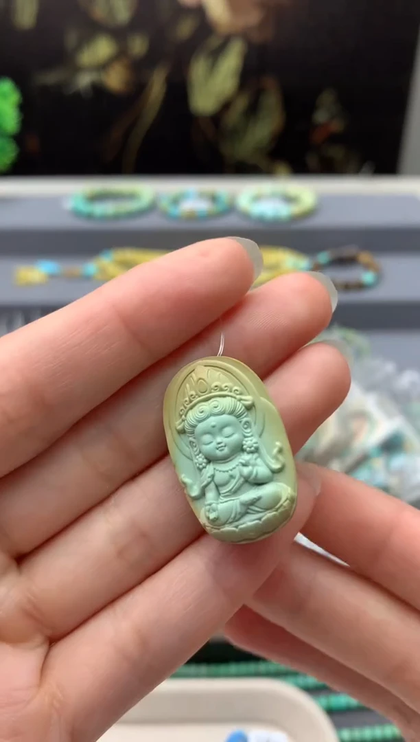 未镶嵌绿松石精工雕刻W138