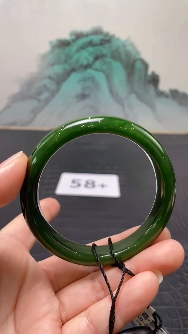 未镶嵌手镯和田玉（碧玉）康*馨58+