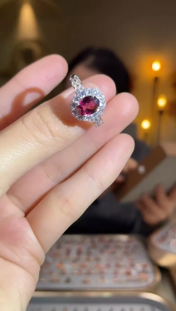 银S925镶嵌手饰碧玺手饰