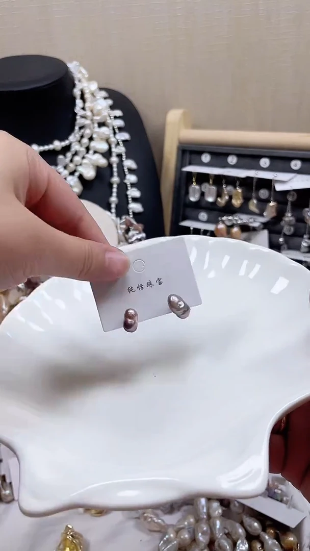 未镶嵌耳饰淡水珍珠【纯恬饰品】