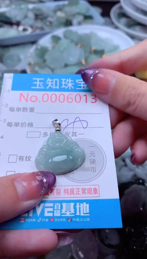 翡翠未镶嵌吊坠(不含链)6013