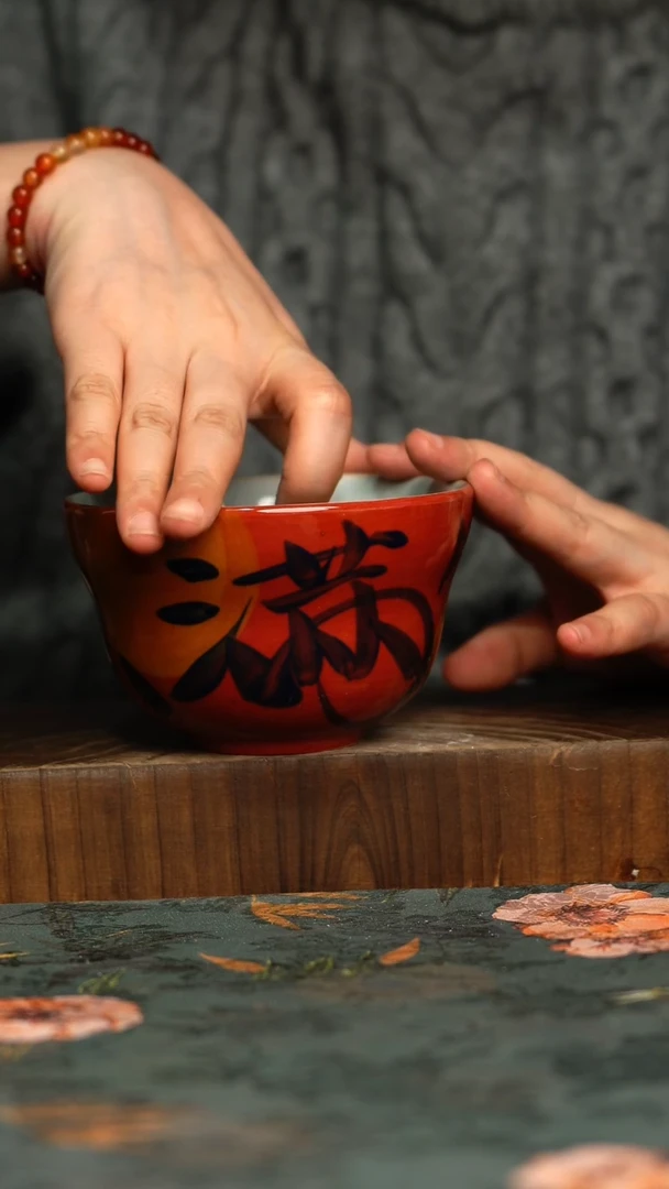 杯釉下彩手工手绘同款陶器