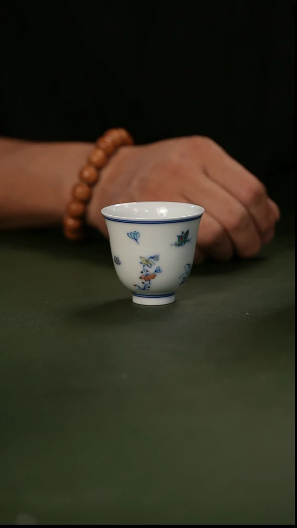 杯纯手工手绘陶瓷