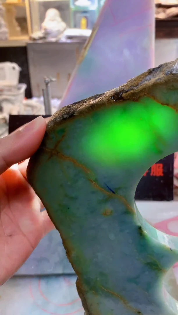 未镶嵌挂件翡翠0朗0翡翠珠宝468