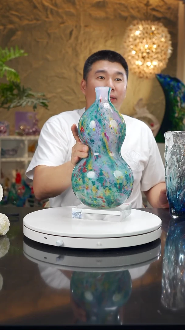 手工艺品琉璃福利设计款莫奈葫芦花瓶摆件95号