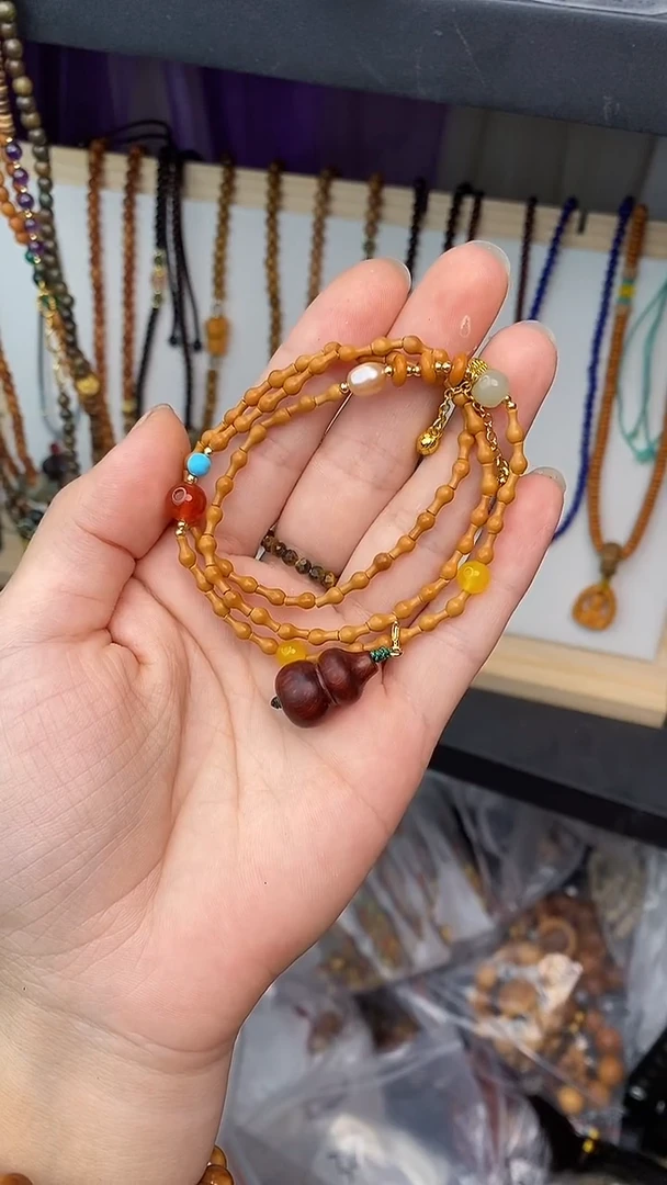 未镶嵌橄榄核手串橄榄核宝瓶项链