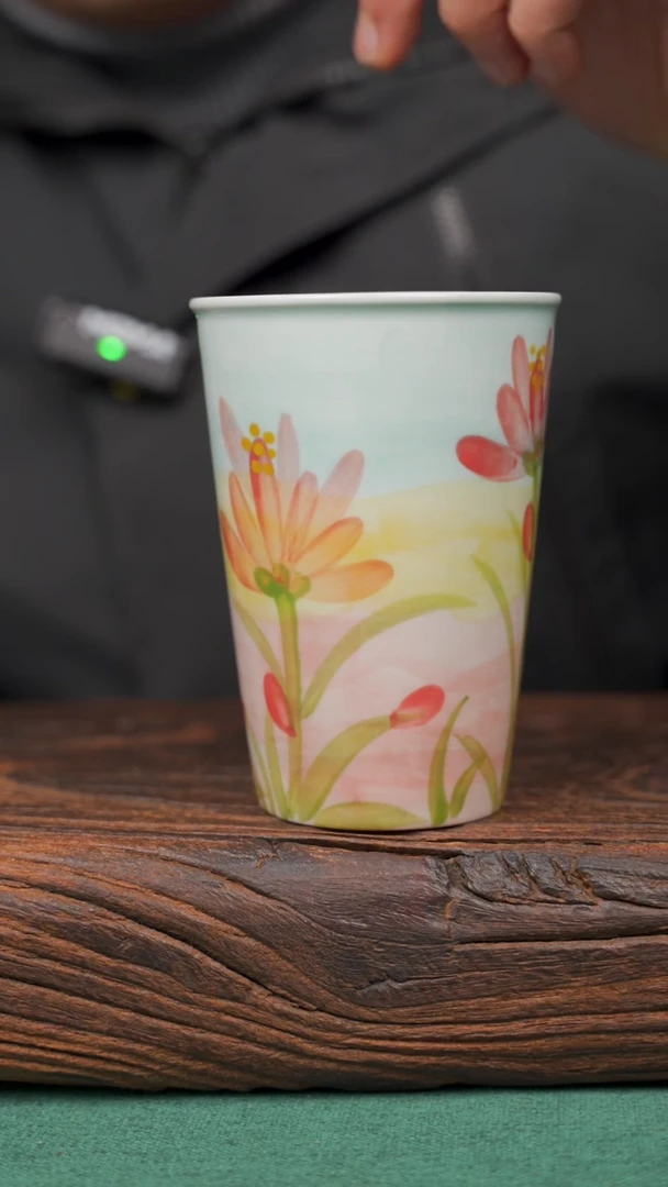 【闪购商品】瓷片43寻一缕瓷香杯釉下手工手绘瓷器