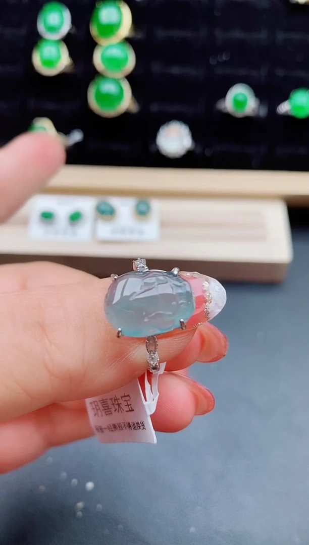 【闪购商品】翡翠戒指银S925镶嵌05800
