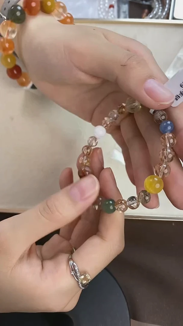 未镶嵌手链水晶黑金超多宝手链69