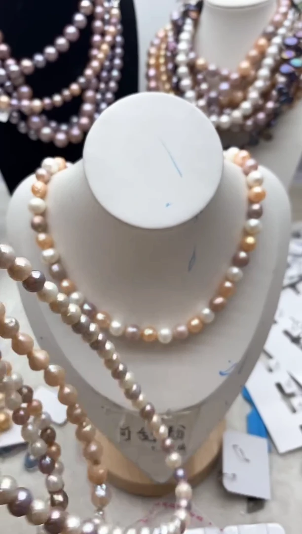 【闪购商品】淡水珍珠颈饰钛钢53