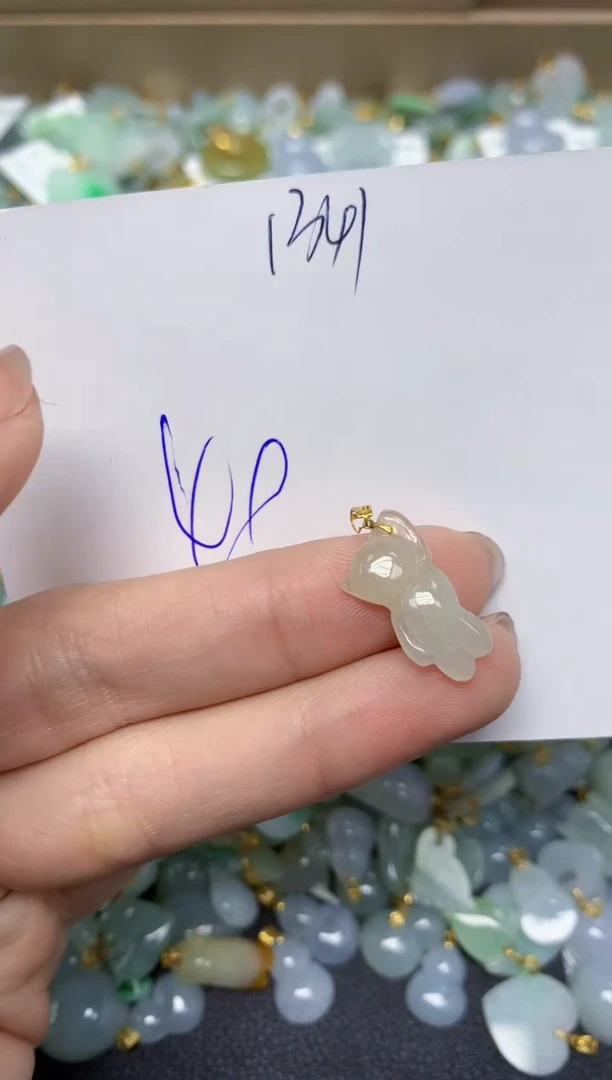 【闪购商品】翡翠颈饰18K金镶嵌 天然翡翠A货